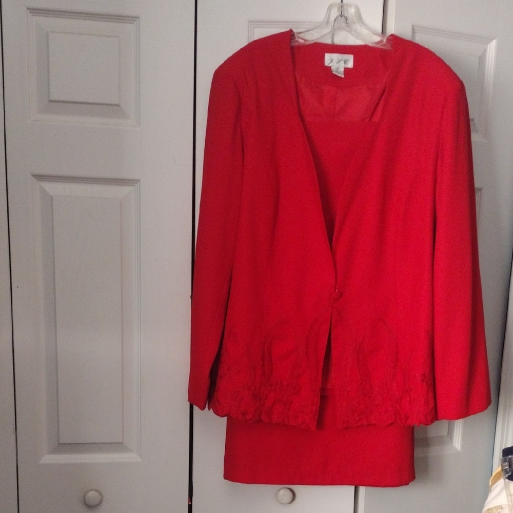J.J.S. Designer Garment in Vibrant Red